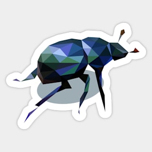 Low Poly Beetle Sticker